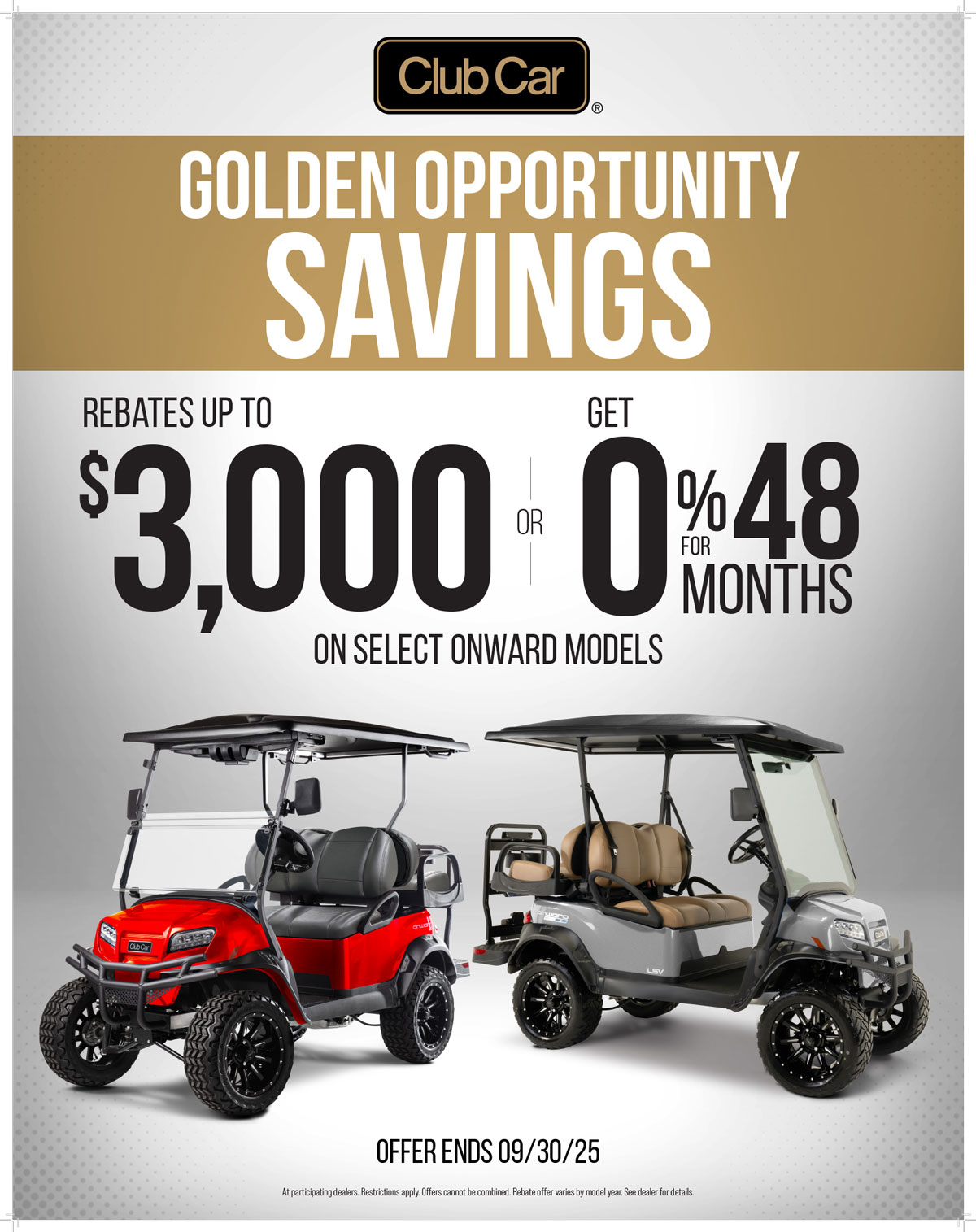  Club Cars Golden Opportunity Savings